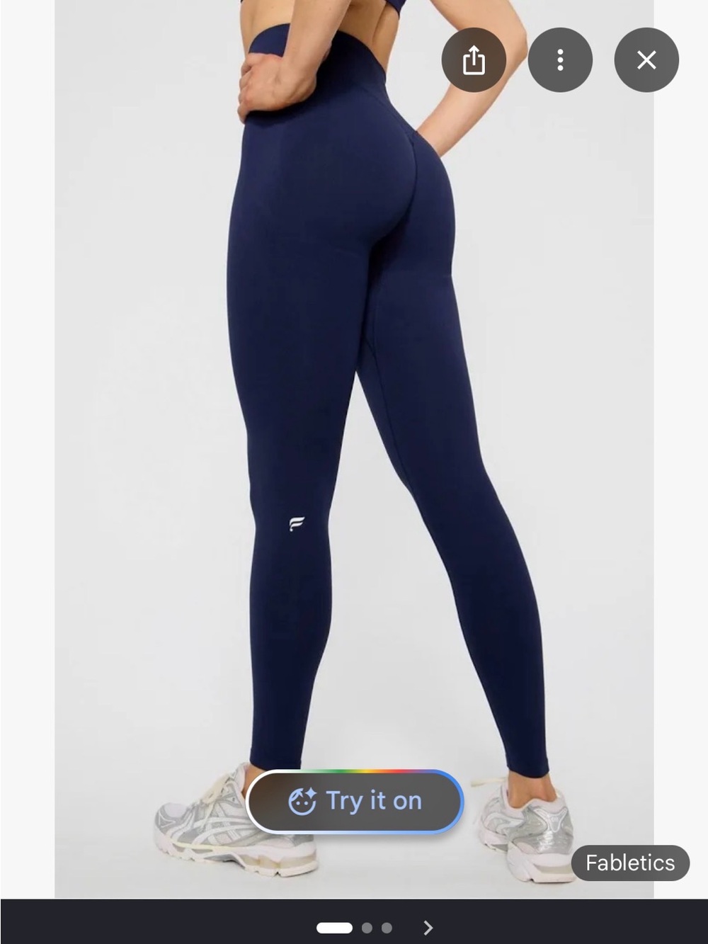 Fabletics navy High-Waist Leggings with Side Pockets